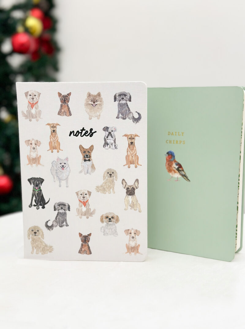 note book dog print